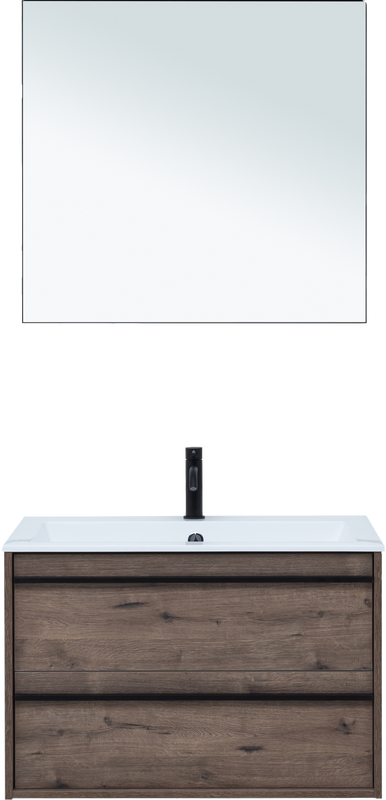 Мебель для ванной комнаты Aquanet Lino 80 дуб веллингтон