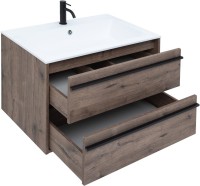 Мебель для ванной комнаты Aquanet Lino 80 дуб веллингтон