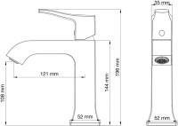 Смеситель для раковины Wonzon & Woghand WW-88018072-MB черный матовый