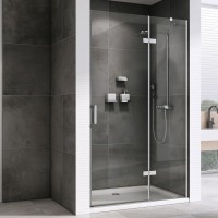 Душевая дверь в нишу Abber Zart AG08090 90 см, профиль хром, стекло прозрачное