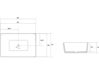 Накладная раковина Abber Rechteck AC2212BG матовое золото с черным Накладная раковина Abber Rechteck AC2212BG матовое золото с черным