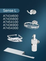 Стакан для ванной AM.PM Sense L A7434300 настенный, хром, стеклянный Стакан для ванной AM.PM Sense L A7434300 настенный, хром, стеклянный