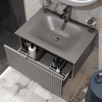 Мебель для ванной комнаты STWORKI Вестфолл 70 серая матовая