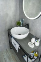 Накладная раковина GID Esfera N9003a 43 глянцевая белая, круглая, фаянс