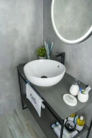 Накладная раковина GID Esfera N9003a 43 глянцевая белая, круглая, фаянс