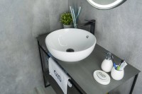 Накладная раковина GID Esfera N9003a 43 глянцевая белая, круглая, фаянс