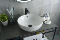 Накладная раковина GID Esfera N9003a 43 глянцевая белая, круглая, фаянс