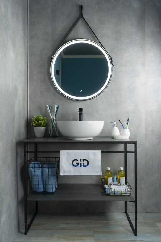 Накладная раковина GID Esfera N9003a 43 глянцевая белая, круглая, фаянс