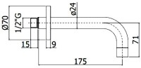 Излив Paffoni Light ZBOC139CR для ванны, хром