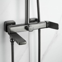 Душевая стойка Shevanik S9936T оружейная сталь