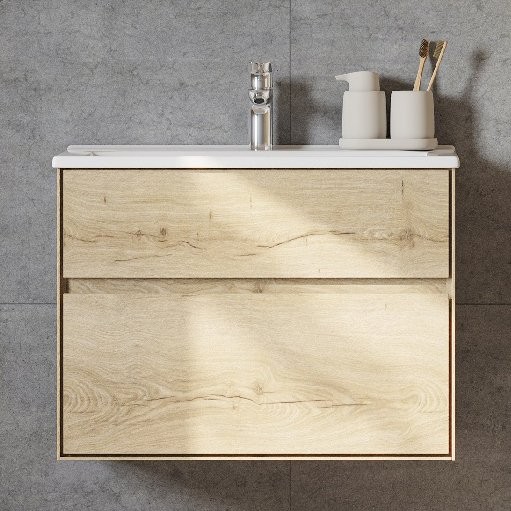 Тумба с раковиной AQUATON Либерти 75 раковина Элина 75