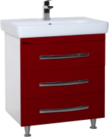 Тумба с раковиной Bellezza Рокко 70 напольная, красная