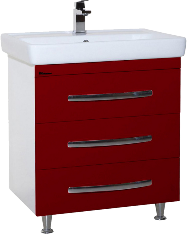 Тумба с раковиной Bellezza Рокко 70 напольная, красная