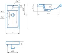 Мебель для ванной комнаты Corozo Остин 45 напольная, сонома