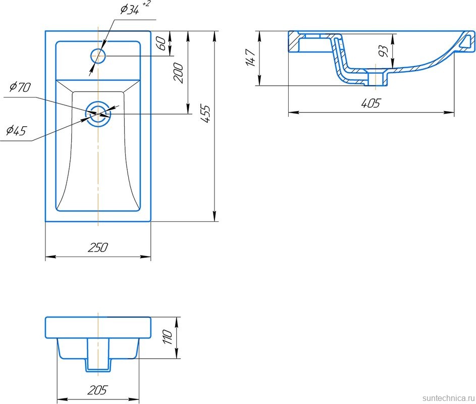 Мебель для ванной комнаты Corozo Остин 45 напольная, сонома