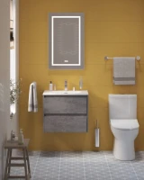 Тумба с раковиной BelBagno Kraft 39 70 cemento grigio, раковина BB-8099-3-70