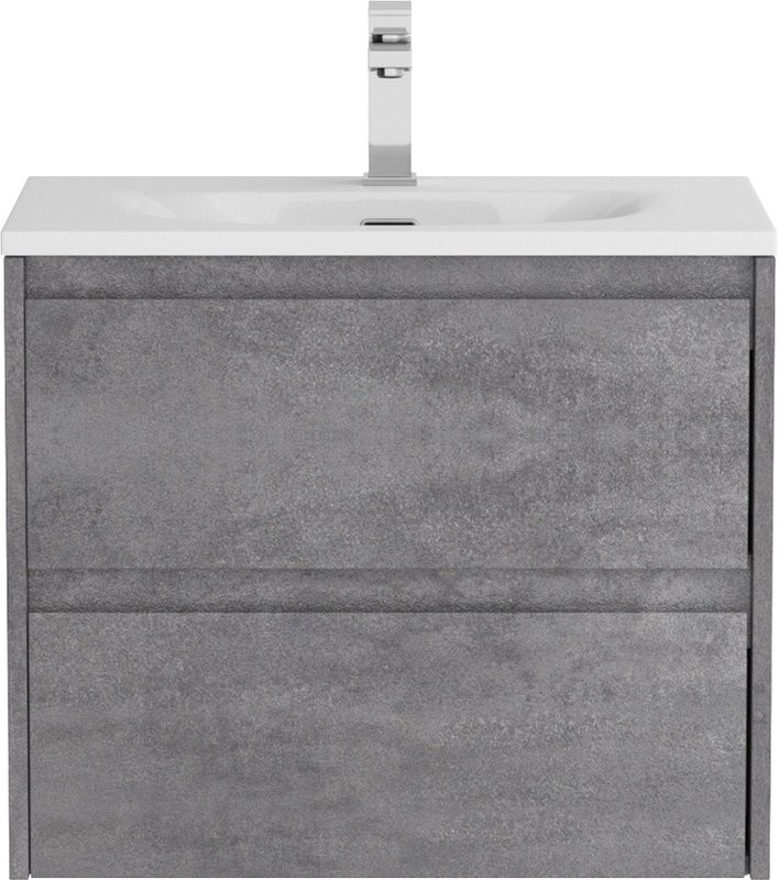 Тумба с раковиной BelBagno Kraft 39 70 cemento grigio, раковина BB-8099-3-70