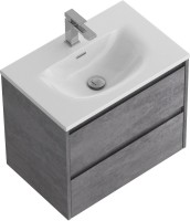 Тумба с раковиной BelBagno Kraft 39 70 cemento grigio, раковина BB-8099-3-70