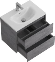 Тумба с раковиной BelBagno Kraft 39 70 cemento grigio, раковина BB-8099-3-70