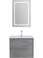 Тумба с раковиной BelBagno Kraft 39 70 cemento grigio, раковина BB-8099-3-70