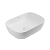 Накладная раковина Abber Rechteck AC2200MW 46 матовая белая, прямоугольная, фаянс