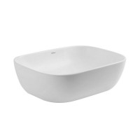 Накладная раковина Abber Rechteck AC2200MW 46 матовая белая, прямоугольная, фаянс