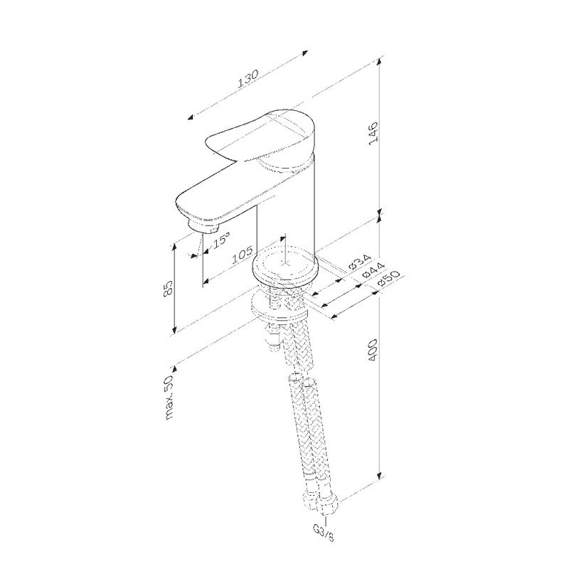 Смеситель для раковины AM.PM Force F9F02200 хром