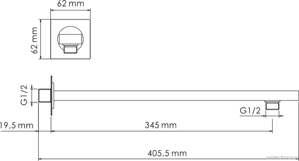 Душевой комплект Wasserkraft Naab A8651.090.118 С ВНУТРЕННЕЙ ЧАСТЬЮ, хром