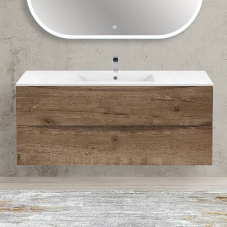 Тумба под раковину Vincea Mia 120, подвесная, дуб винтаж