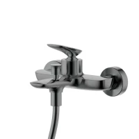 Смеситель для ванны с душевым гарнитуром, метал Gun metal, AQUAme Como AQM6512GM Смеситель для ванны с душевым гарнитуром, метал Gun metal, AQUAme Como AQM6512GM