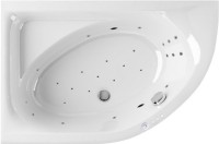 Акриловая ванна Excellent Aquarella WAEX.ARL15.ULTRA L 150x100 см, угловая, левая, пристенная, с гидромассажем, белая, асимметричная, с каркасом, с сиденьем, со сливом-переливом