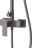 Душевая стойка Cezares Slider SLIDER-CD-GM со смесителем, оружейная сталь