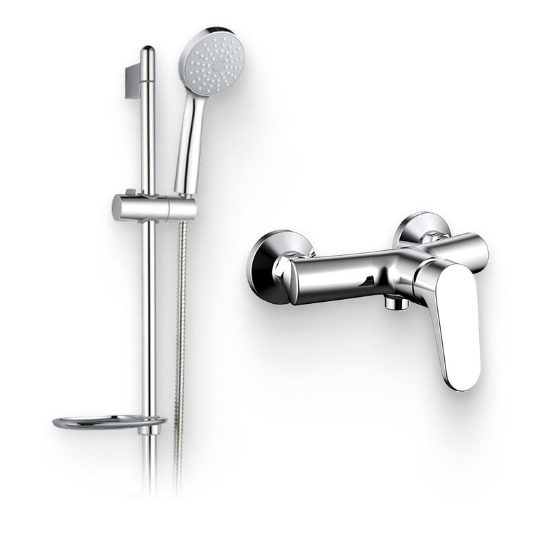 Душевой комплект Смеситель для душа Bravat Eler F9191238CP-01 + Гарнитур D152CP-3-RUS хром