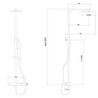 Душевая стойка Abber Daheim AF8260L хром Душевая стойка Abber Daheim AF8260L хром