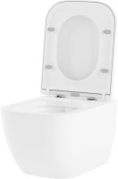 Комплект Lavinia Boho Унитаз подвесной One Compacto 3302102C + Крышка-сиденье One 33290200 с микролифтом + Инсталляция RelFix 38010010 + Кнопка RelFix 38050601 матовая черная, белая + Дозатор RelFix 38040010