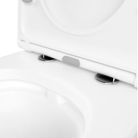 Комплект Lavinia Boho Унитаз подвесной One Compacto 3302102C + Крышка-сиденье One 33290200 с микролифтом + Инсталляция RelFix 38010010 + Кнопка RelFix 38050601 матовая черная, белая + Дозатор RelFix 38040010