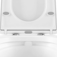 Комплект Lavinia Boho Унитаз подвесной One Compacto 3302102C + Крышка-сиденье One 33290200 с микролифтом + Инсталляция RelFix 38010010 + Кнопка RelFix 38050601 матовая черная, белая + Дозатор RelFix 38040010