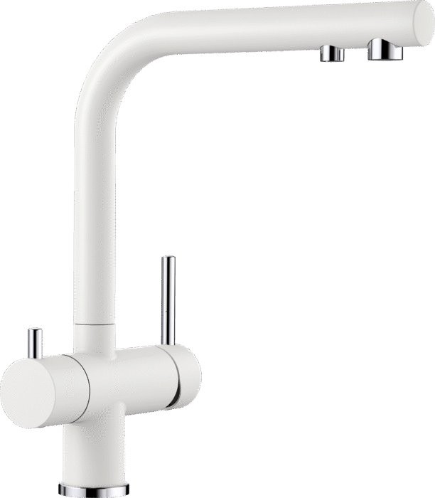 Комплект Мойка Blanco Subline 400-U белая + Смеситель Fontas Silgranit Fontas II 525141