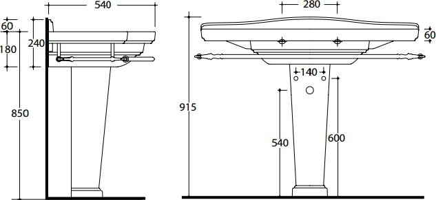 Раковина подвесная Galassia Ethos 8434 95 белая, прямоугольная, фаянс, со столешницей, с 3 отверстиями под смеситель