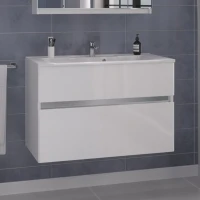 Тумба с раковиной SanStar Велья 100 подвесная, белая