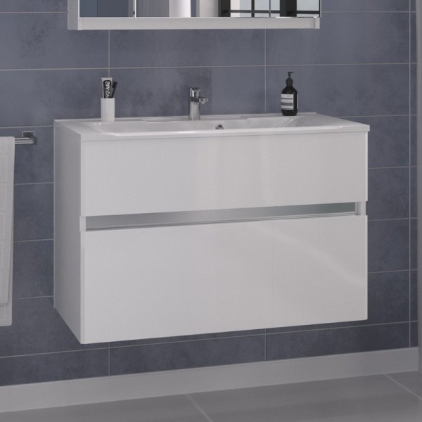 Тумба с раковиной SanStar Велья 100 подвесная, белая