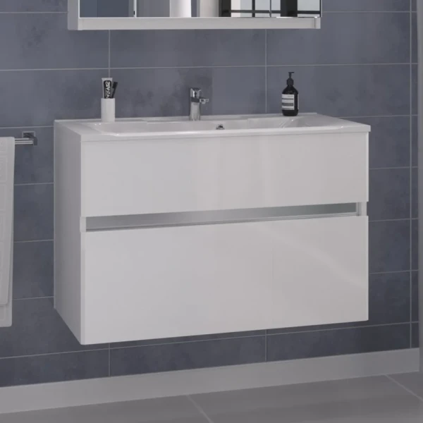 Тумба с раковиной SanStar Велья 100 подвесная, белая