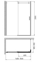 Душевой уголок Gemy Modern Gent S25191B-A6-90