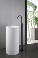 Напольный смеситель для раковины Abber Wasserfall AF8640B С ВНУТРЕННЕЙ ЧАСТЬЮ, матовый черный