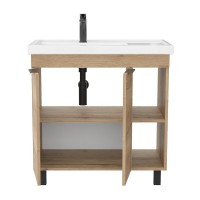 Тумба с раковиной Onika Легран 80 напольная, дуб галифакс