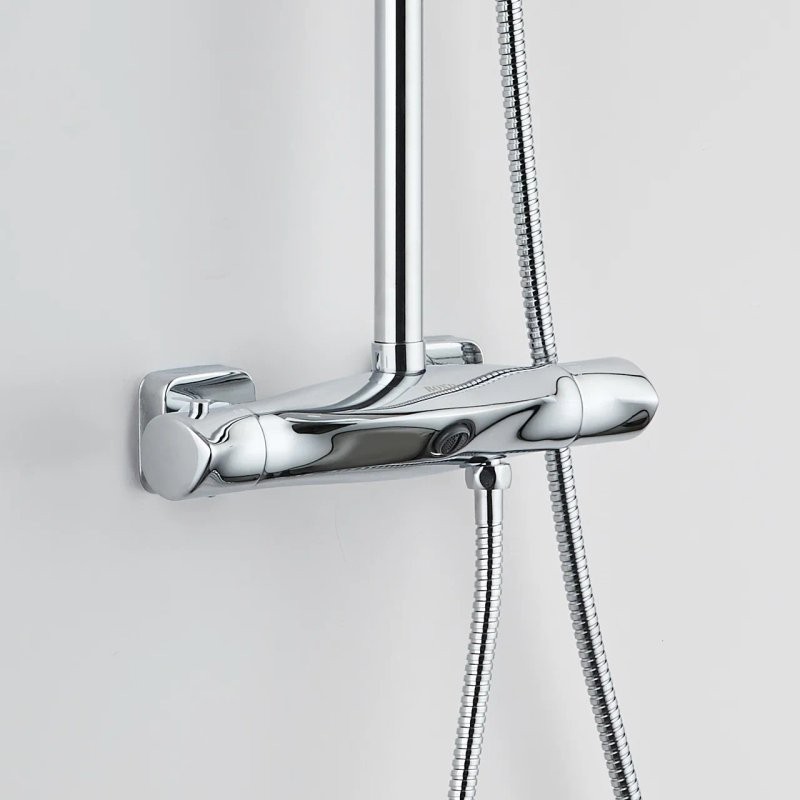 Душевая стойка BOND Cube B07-9400 с термостатом, хром