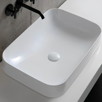 Накладная раковина Azzurra Elegance 60 белая, прямоугольная, фаянс