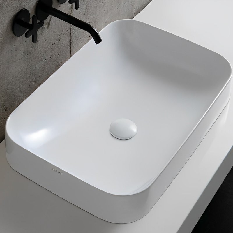 Накладная раковина Azzurra Elegance 60 белая, прямоугольная, фаянс