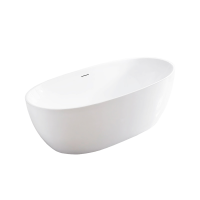Акриловая ванна Vincea VBT-405-1860 185x90 см, отдельностоящая, белая, овальная, на ножках, со сливом-переливом