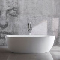 Акриловая ванна Vincea VBT-405-1860 185x90 см, отдельностоящая, белая, овальная, на ножках, со сливом-переливом